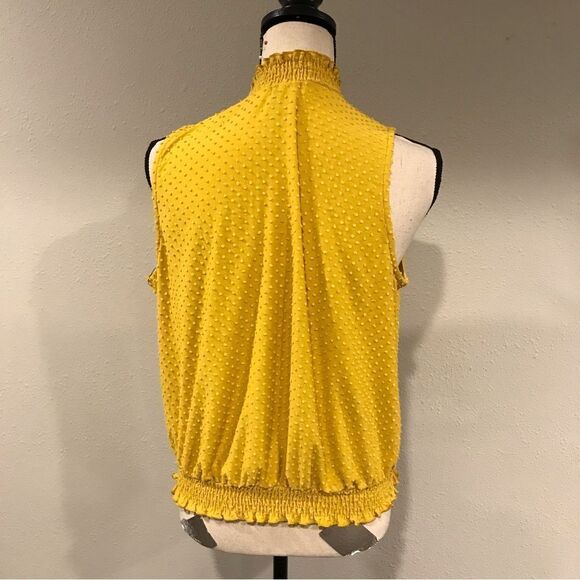 Anthropology W5 sleeveless mustard color high neck top - Picture 5 of 11